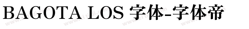 BAGOTA LOS 字体字体转换